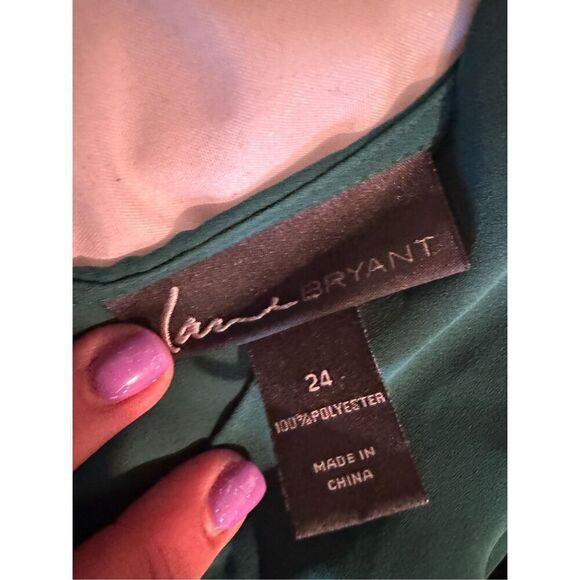 Sheer green LB lane Bryant Sleeveless Pullover Blouse top plus size 3x, 24-26 - Picture 4 of 4